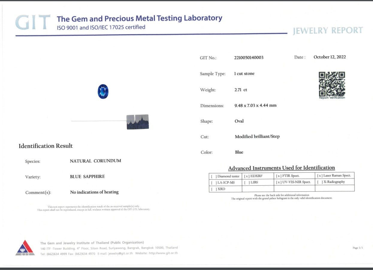 Blue Sapphire 2.71 ct